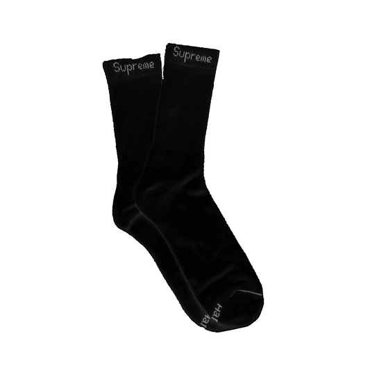 Supreme Hanes Socks 'Black' 2024