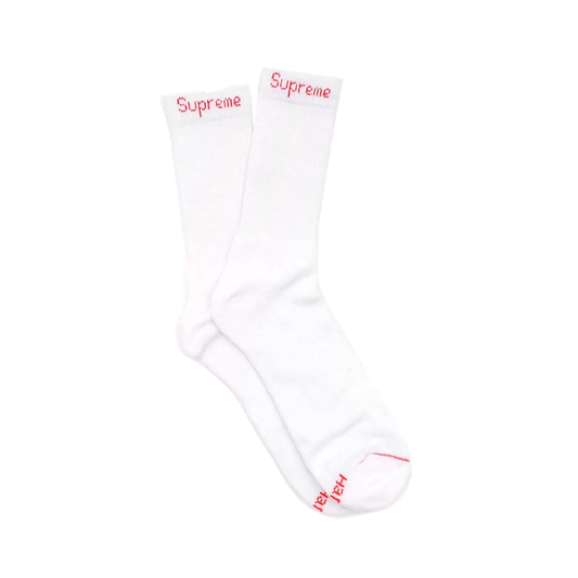 Supreme Hanes Socks 'White' 2024